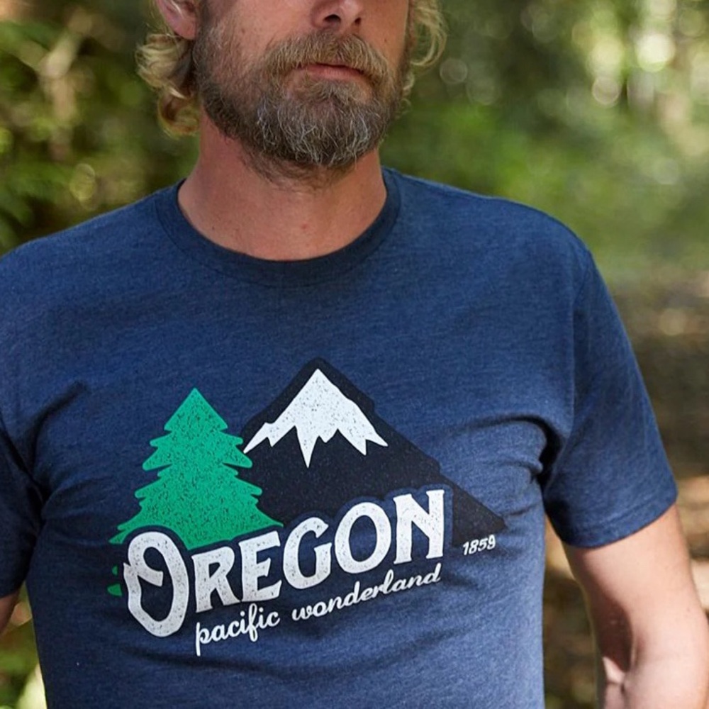 Little Bay Root Oregon Pacific Wonderland T-Shirt in Navy Blue Size Medium Men’s - Picture 9 of 9